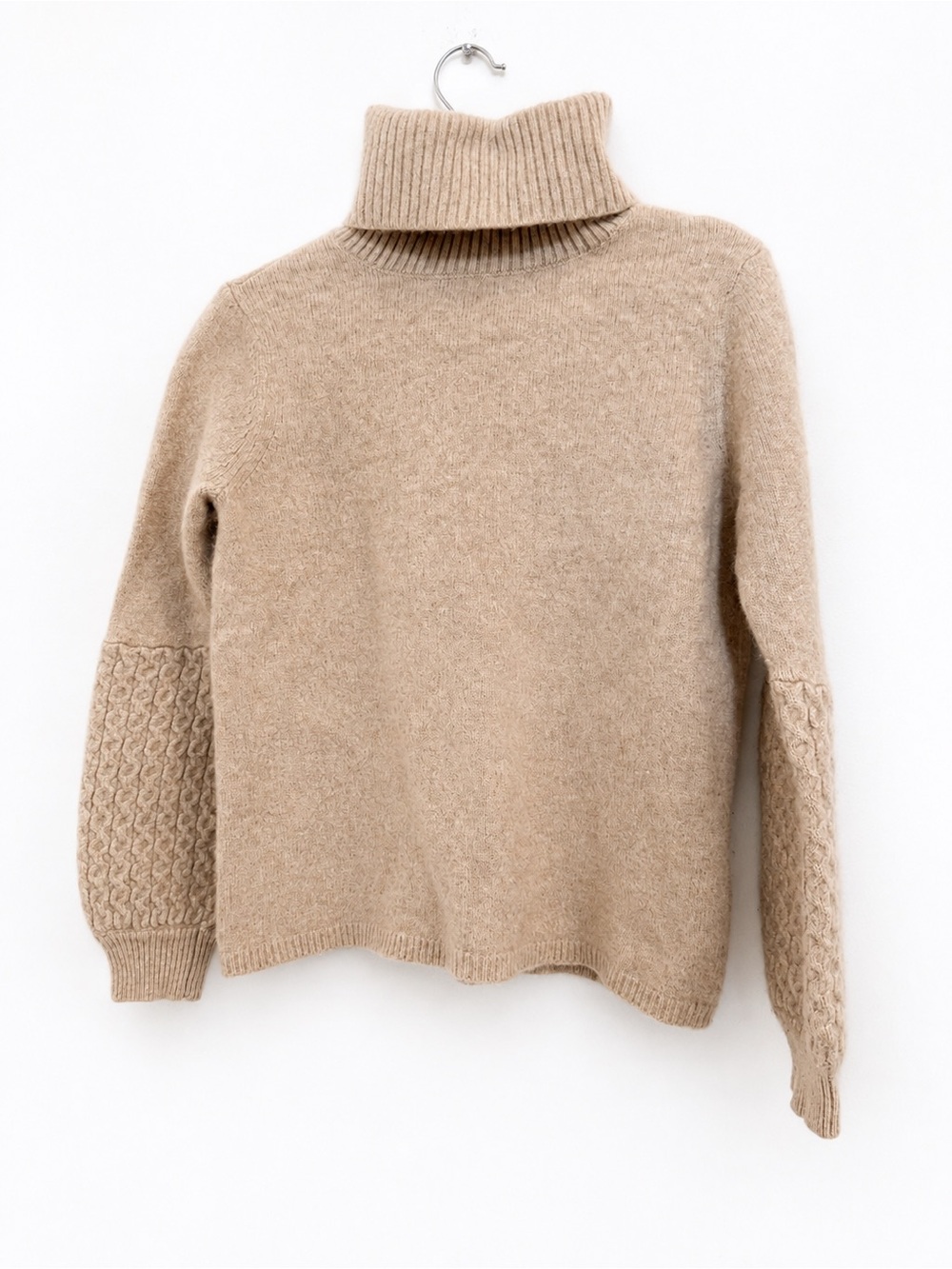 Magaschoni 100% Cashmere Cable Knit Turtleneck Sweater Women’s L